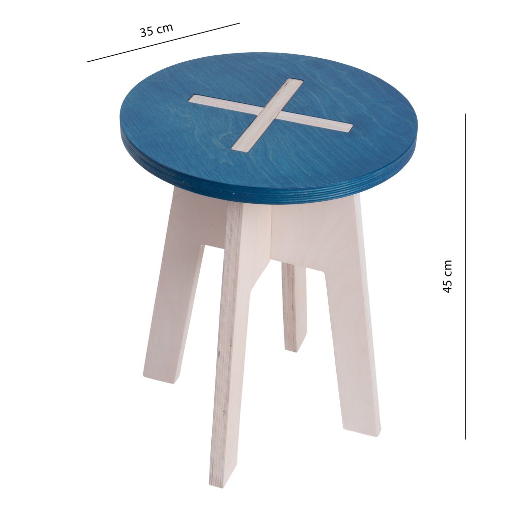 Round chair, blue