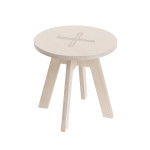 Small round chair, white