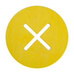 Ümmargune tool / taburet, kollane