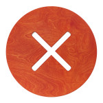 Ümmargune tool / taburet, punane