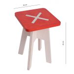 Kandiline tool / taburet, punane