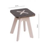Väike kandiline tool / taburet, must