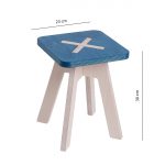 Väike kandiline tool / taburet, sinine