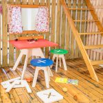 Small square table, black