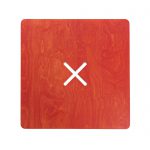 Small square table, red