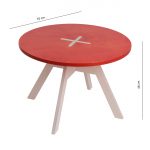 Small round table, red