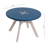 Small round table, blue