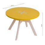 Small round table, yellow