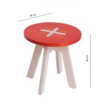 Small round chair, red