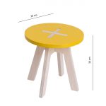 Small round chair, yellow