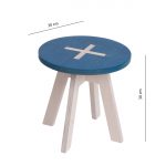 Small round chair, blue