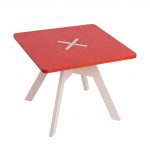 Small square table, red