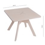 Small square table, white
