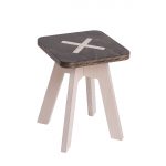 Small square chair, black