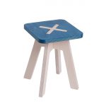 Small square chair, blue